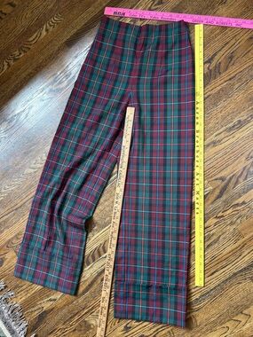 Zara woman high waist plaid trousers size s